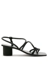 OSKLEN MID ROLETE LEATHER SANDALS