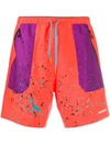 DIESEL PAINT SPLATTER EFFECT CONTRAST PANEL SHORTS