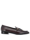 Edhen Milano Double-strap Loafers In Red