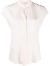 VINCE SHORT-SLEEVE SILK BLOUSE