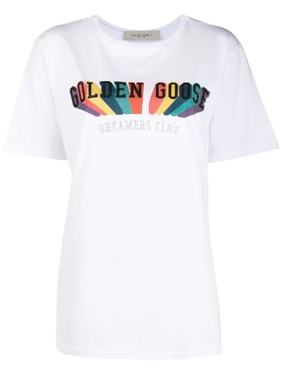 Golden Goose Logo Printed T-shirt In White