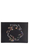 GIVENCHY GLITCH LEATHER CARD HOLDER,BK6003K0YV