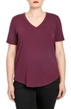 Universal Standard V-rex Tee In Eggplant