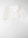 Self-portrait Daisy Guipure Lace Puff Sleeve Off The Shoulder Top In White