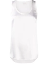Brunello Cucinelli Scoop Neck Sleeveless Top In White