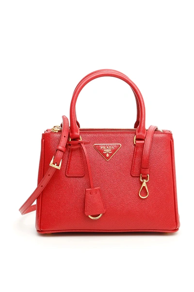 Prada Saffiano Lux Galleria Bag In Red