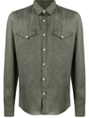 Dell'oglio Plain Button Shirt In Green