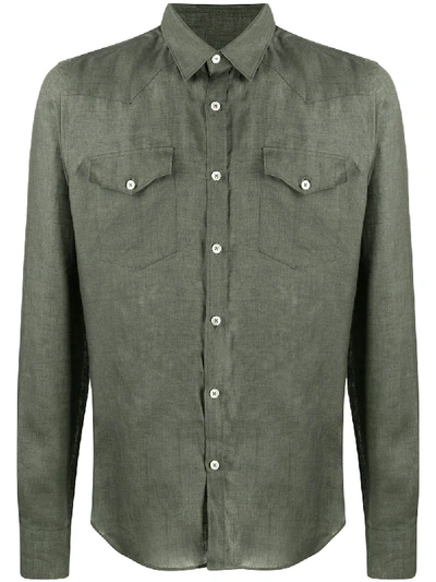 Dell'oglio Plain Button Shirt In Green