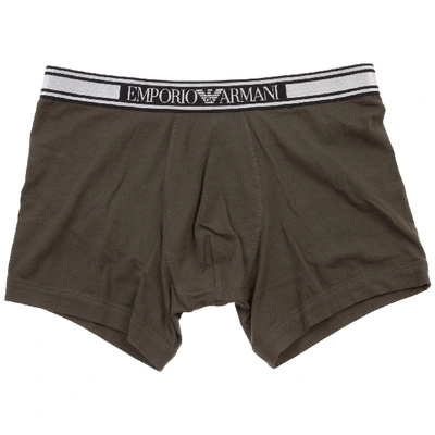Emporio Armani Men's Underwear Boxer Shorts In Green