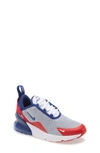 Nike Air Max 270 Sneakers In White/ Royal-university Red