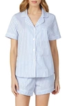 BEDHEAD PAJAMAS 3D STRIPE ORGANIC COTTON SATEEN SHORT PAJAMAS,BH2421300