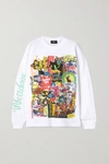 WE11 DONE OVERSIZED PRINTED APPLIQUÉD COTTON-JERSEY T-SHIRT