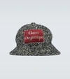 GUCCI SERGE TWEED BUCKET HAT,P00483005
