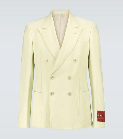 Gucci Mytheresa独家发售 - 亚麻与棉质西装式外套 In Yellow