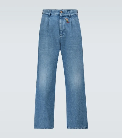 Gucci Wide-leg Denim Jeans In Blue