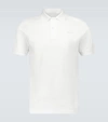 Prada Triangle-logo Cotton Polo Shirt In White