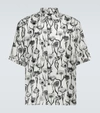 FENDI FLORAL PRINTED SILK SHIRT,P00491171