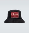 GUCCI COTTON BUCKET HAT WITH LOGO,P00491563