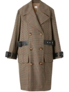 BURBERRY HOUNDSTOOTH CHECK WOOL DOUBLE-BREASTED COAT