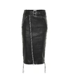 BALENCIAGA HIGH-RISE LEATHER PENCIL SKIRT,P00487621