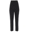 BALENCIAGA PINSTRIPED HIGH-RISE STRAIGHT trousers,P00487631