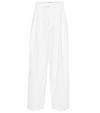 Bottega Veneta High-waisted Wide-leg Trousers In White