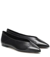 Aeyde 'moa' Choked-up Leather Flats In Black