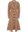 ALEXANDER MCQUEEN WOOL AND CASHMERE LONGLINE CARDIGAN,P00491421