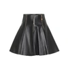 VERSACE EMBELLISHED LEATHER MINISKIRT,P00494440