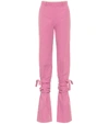 Attico Ties-detail Canvas Cotton Trousers In Pink
