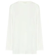 The Row Autie Long-sleeved Cotton T-shirt In White