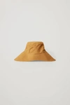 COS ORGANIC COTTON ASYMMETRIC SUN HAT,0859670003