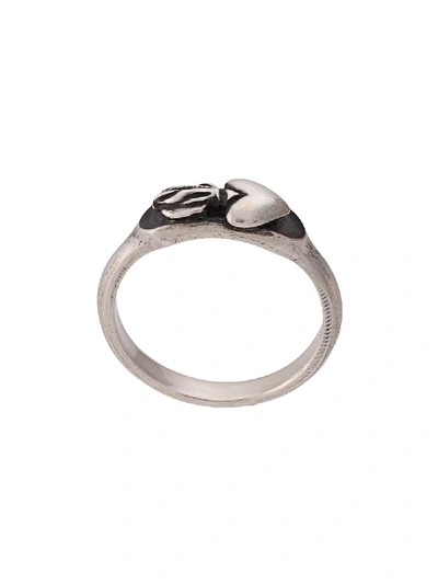 Werkstatt:münchen Symbol Heart Ring In Silver
