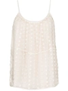 CHLOÉ EMBROIDERED-LACE CAMISOLE TOP