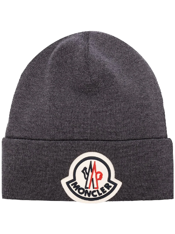grey moncler hat
