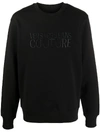 VERSACE JEANS COUTURE EMBROIDERED LOGO SWEATSHIRT
