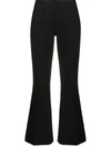 P.a.r.o.s.h Flared Trousers In Black