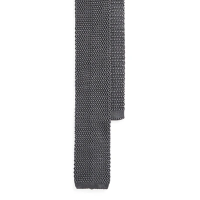 Polo Ralph Lauren Knit Silk Tie In Dark Grey