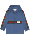 GUCCI WEB TRIM HOODED JACKET