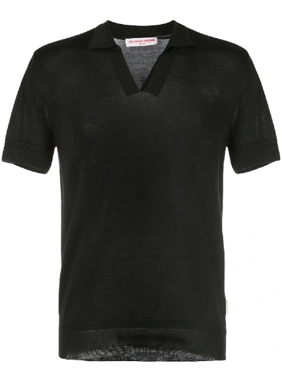 Orlebar Brown Mallory Polo Shirt In Black