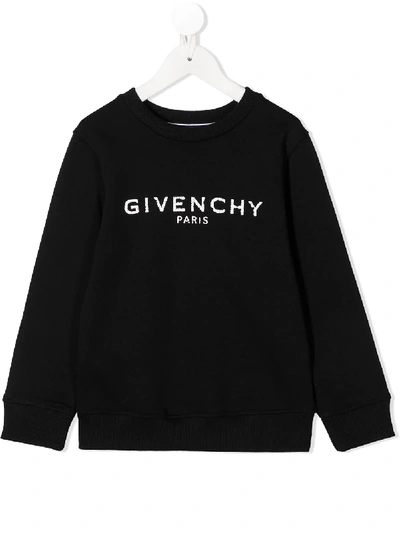 Givenchy Kids' Logo Print Sweatshirt In Black