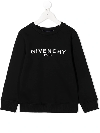 Givenchy Kids' Logo-print Cotton Sweatshirt In Black