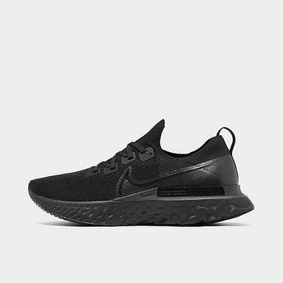 Nike Men's React Infinity Run Flyknit Running Shoes In Black/black/white/black