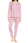 Roller Rabbit Monkey Print 2-piece Pajama Set In Pink