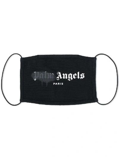 Palm Angels “paris”logo印花棉质口罩 In Black