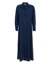 Xirena Boden Cotton Midi Shirt Dress In Navy