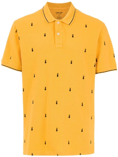 Osklen Printed Polo Shirt In Yellow
