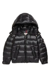 Moncler Kids' New Maya Water Resistant Hooded Down Puffer Coat In Black