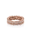 Suzanne Kalan Short Stack 18kt Rose Gold Diamond Eternity Ring In Metallic