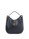 JIMMY CHOO VARENNE LOGO PLAQUE HOBO BAG